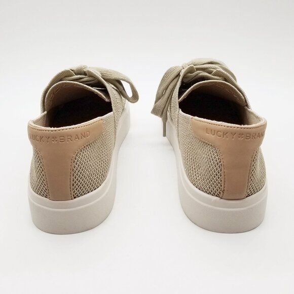 Lucky Brand Talena Knit Platform Sneakers Shimmer Natural Size 7.5 Stretch $79 - Picture 7 of 16